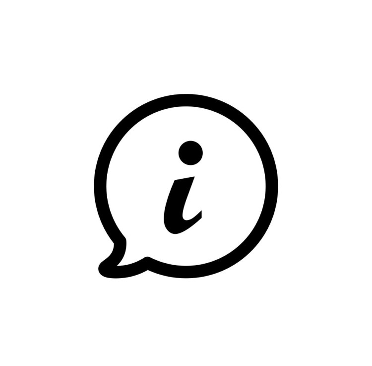 Information icon in flat style, Info symbol